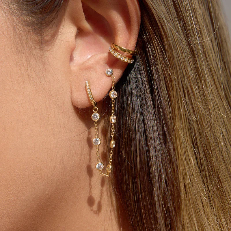 pink rhinestone earrings