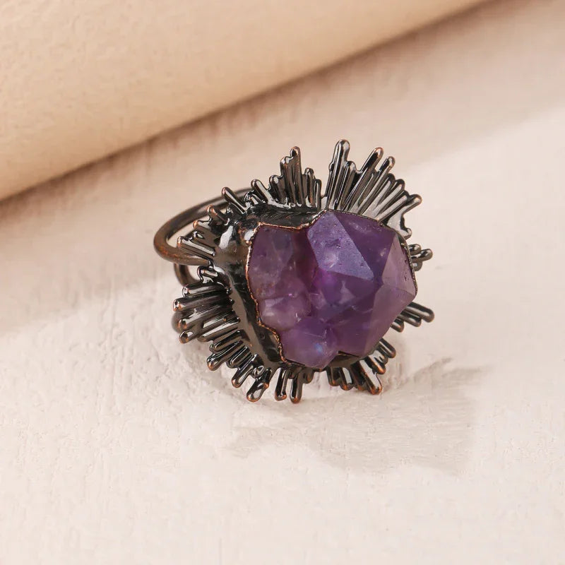 purple crystal ring