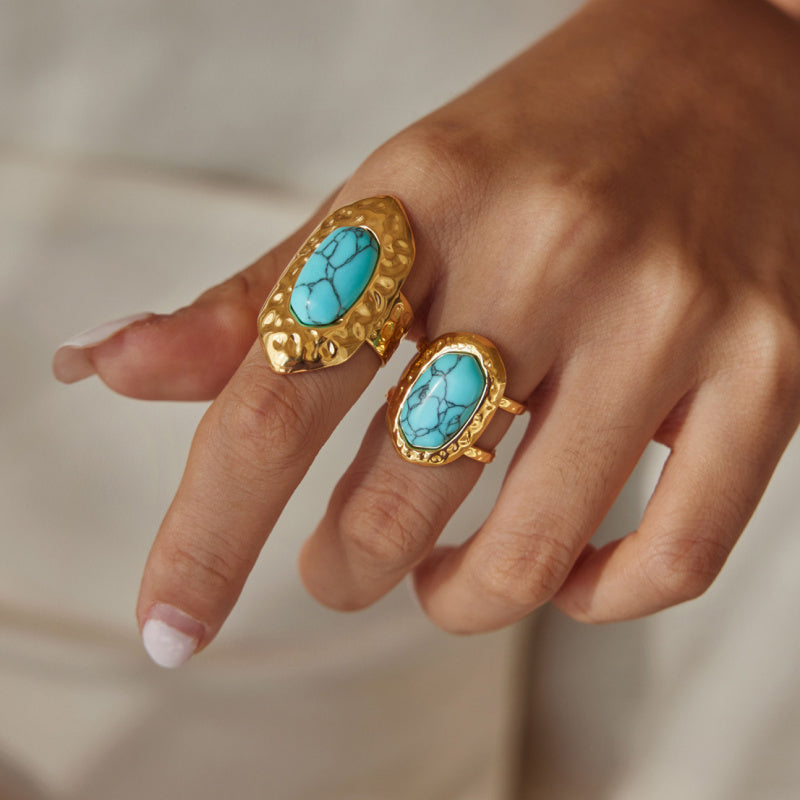 real turquoise rings for women