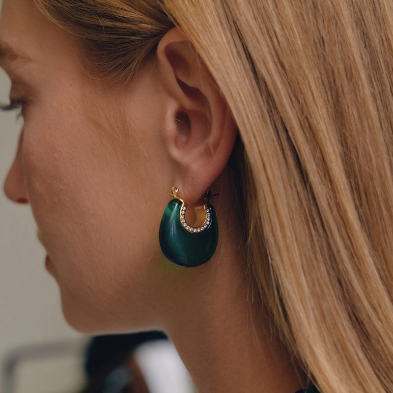 resin hoop earrings