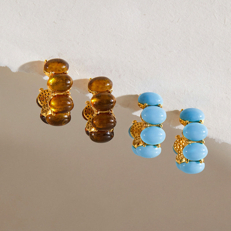 resin stud earrings