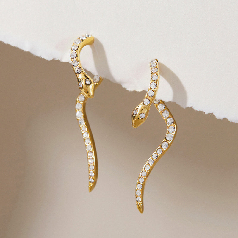 rhinestone dangle earrings