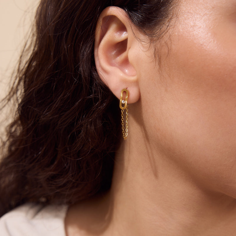 rhinestone drop earrings