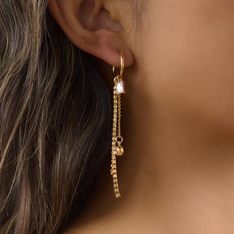 rhinestone earrings dangle