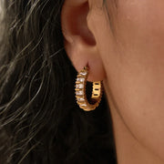 rhinestone earrings hoops