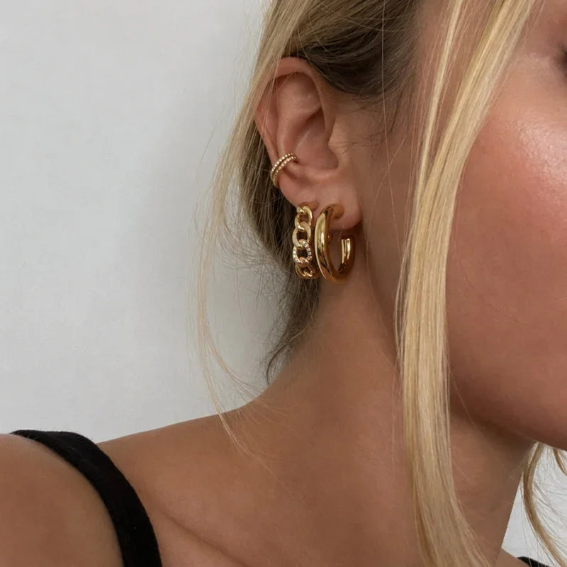 rhinestone hoop earrings
