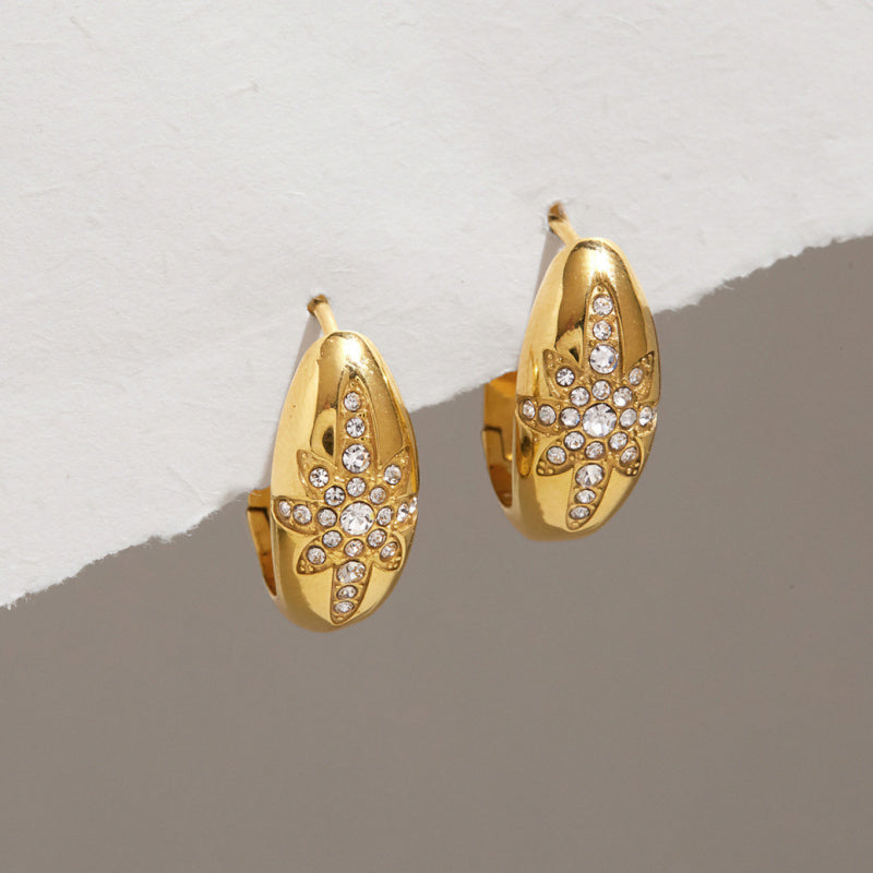 rhinestone star earrings
