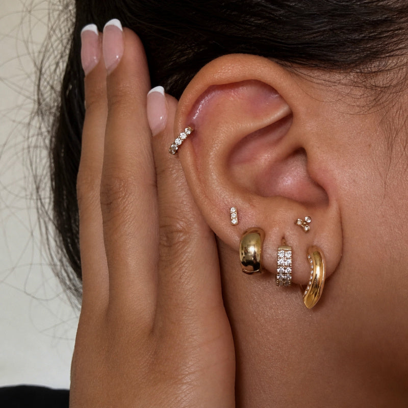 rhinestone stud earrings