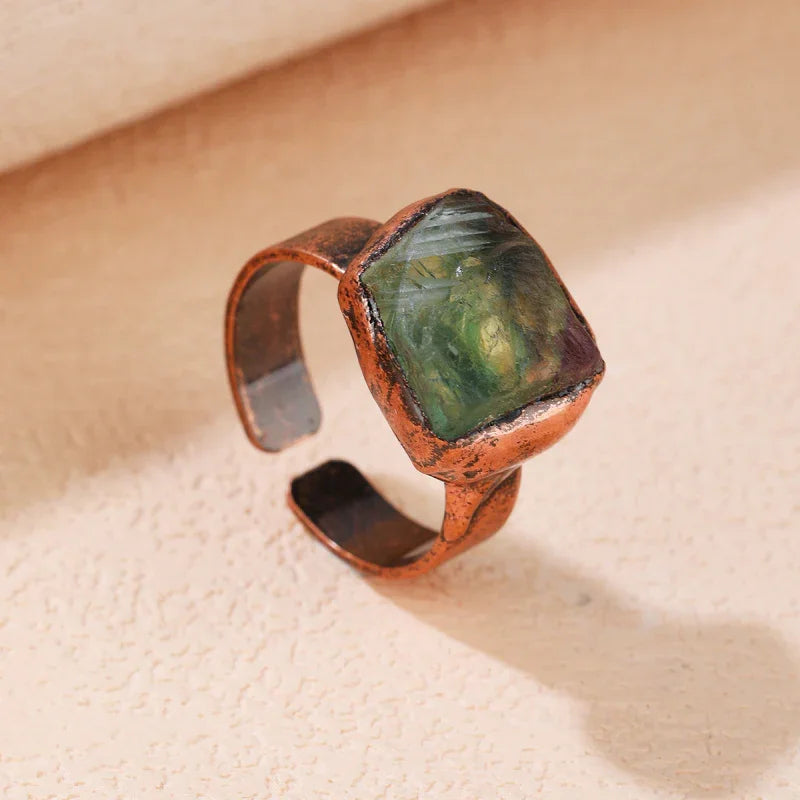 rings green gemstone