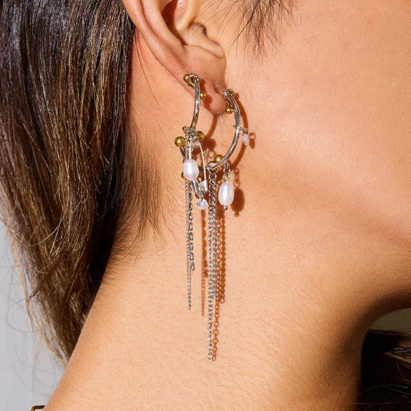silver dangle earrings for women
