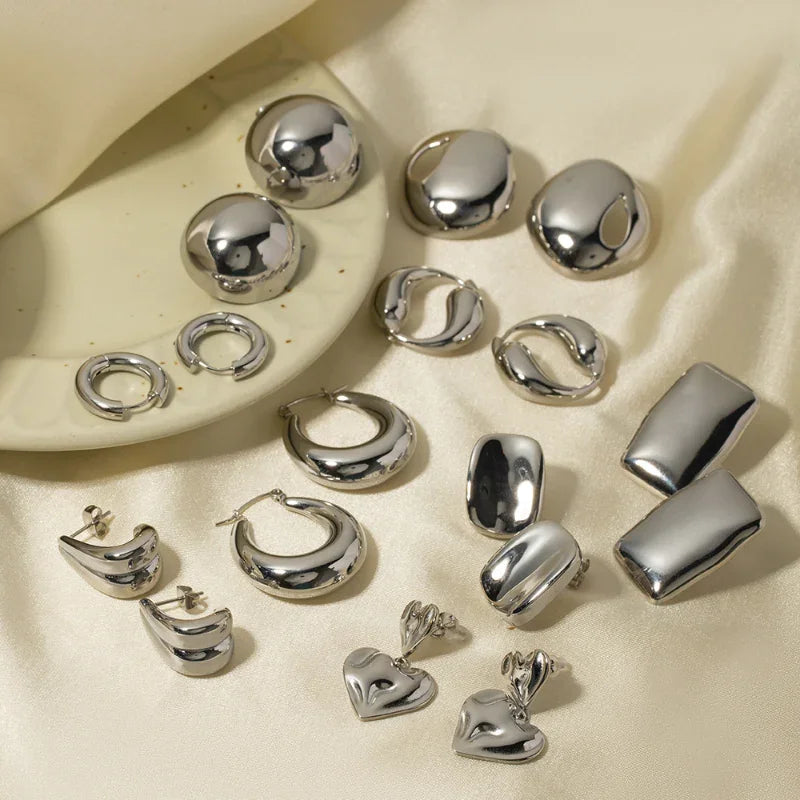 silver earrings