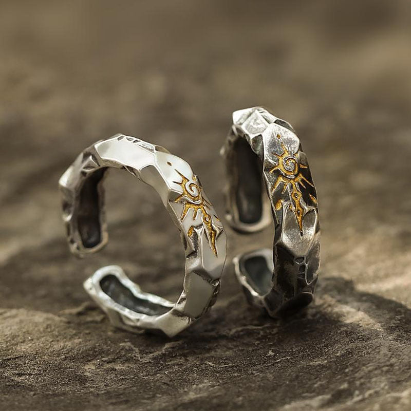 silver hand ring for men