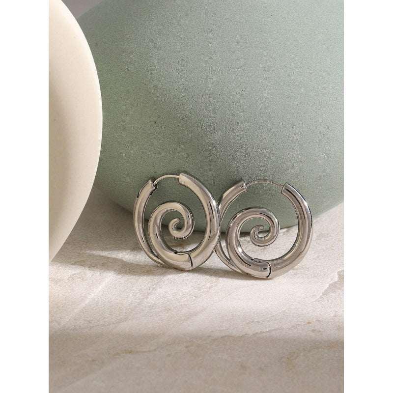 silver hoop earrings