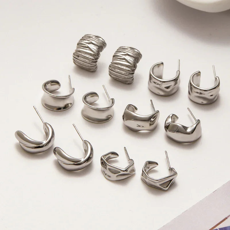 silver stud earrings for women
