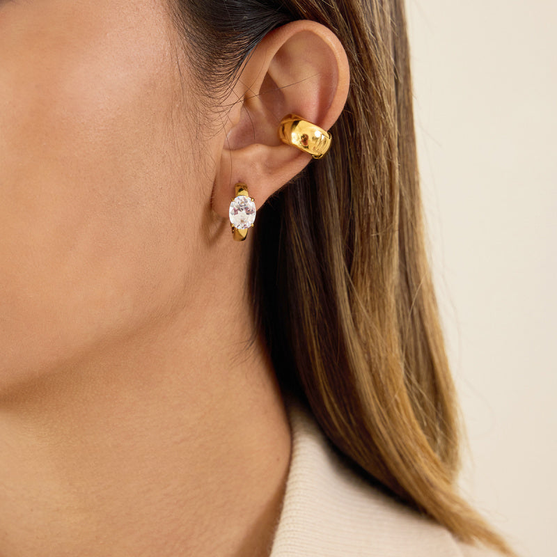 simple gold hoop earrings