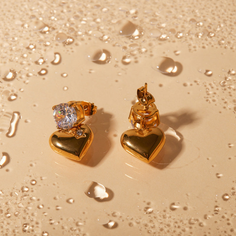 single diamond stud earring
