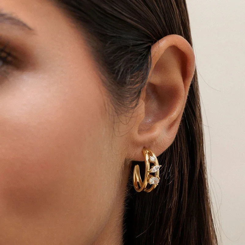 small gold earrings