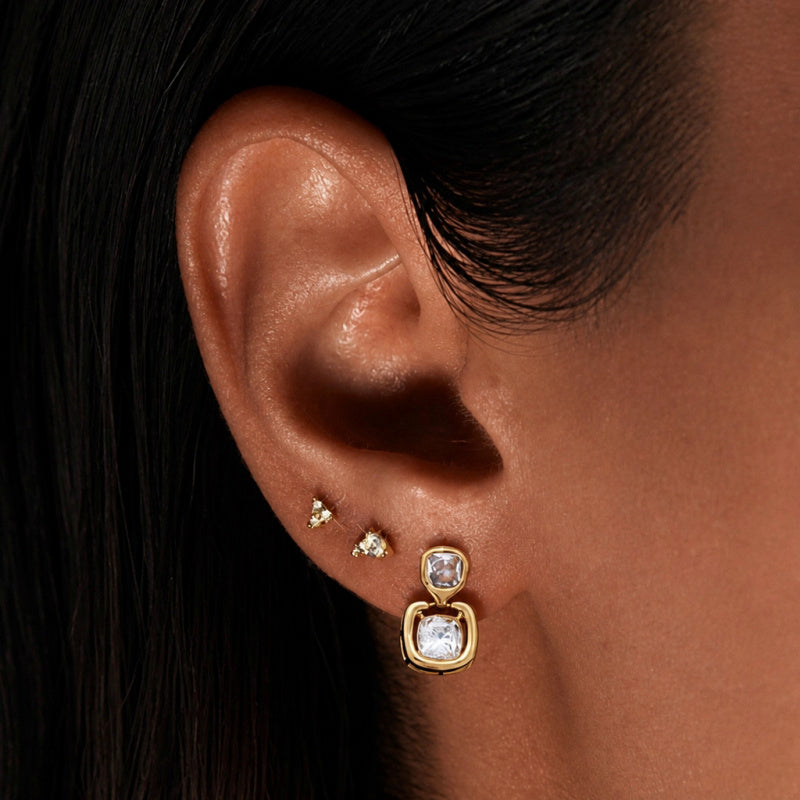 square stud earrings