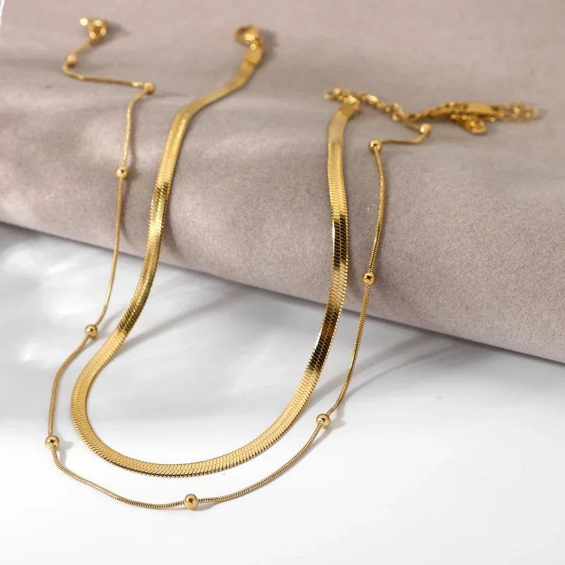 stainless steel chain necklace womens