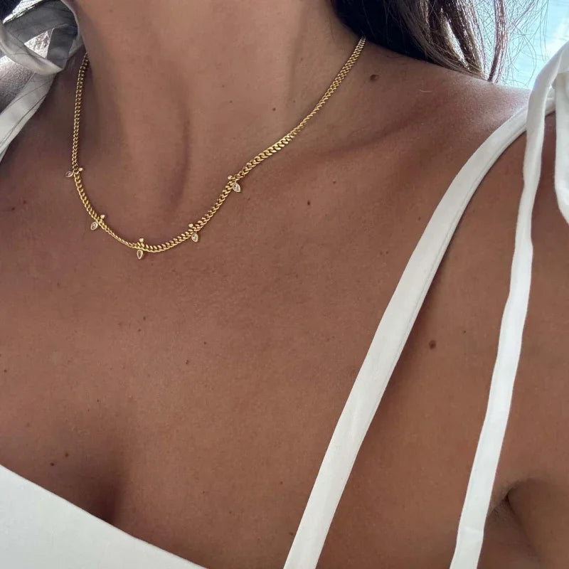 stainless steel choker necklace