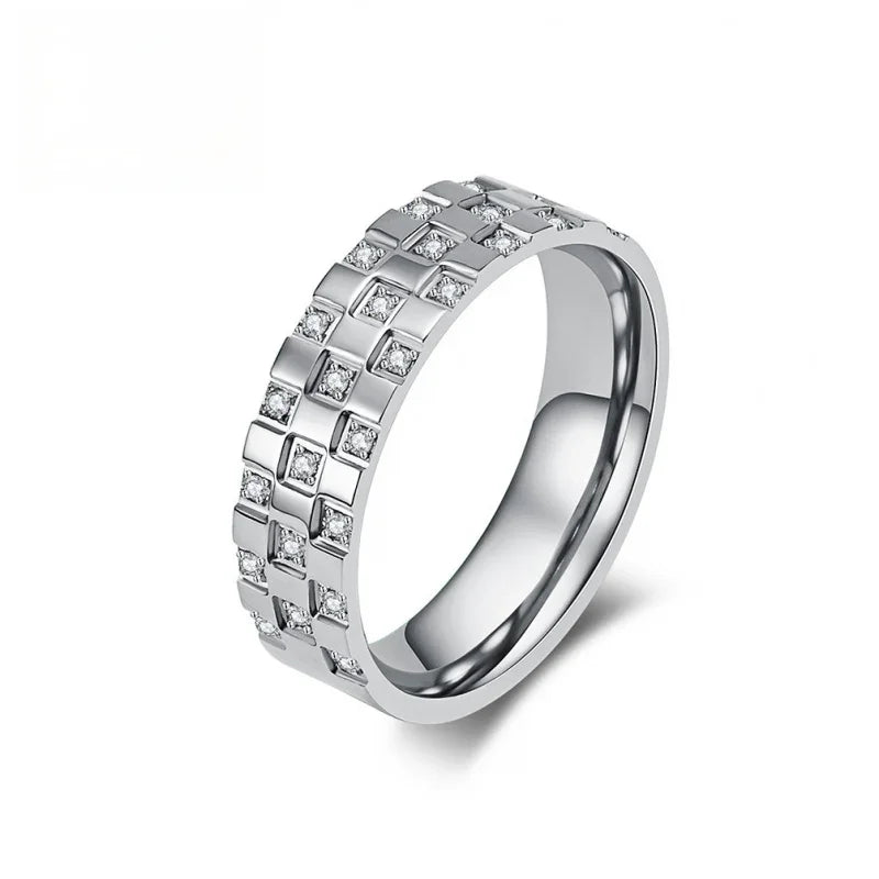 stainless steel diamond rings