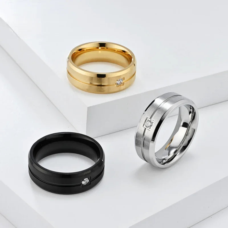 stainless steel fashion rings