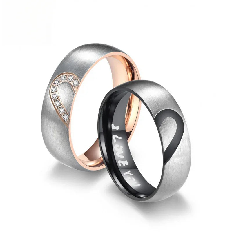 stainless steel heart ring