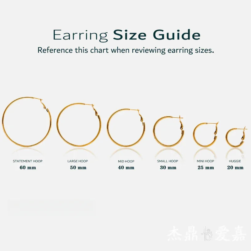 stainless steel hoop earrings