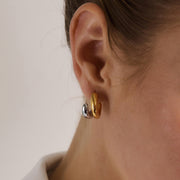 stainless steel huggie earrings