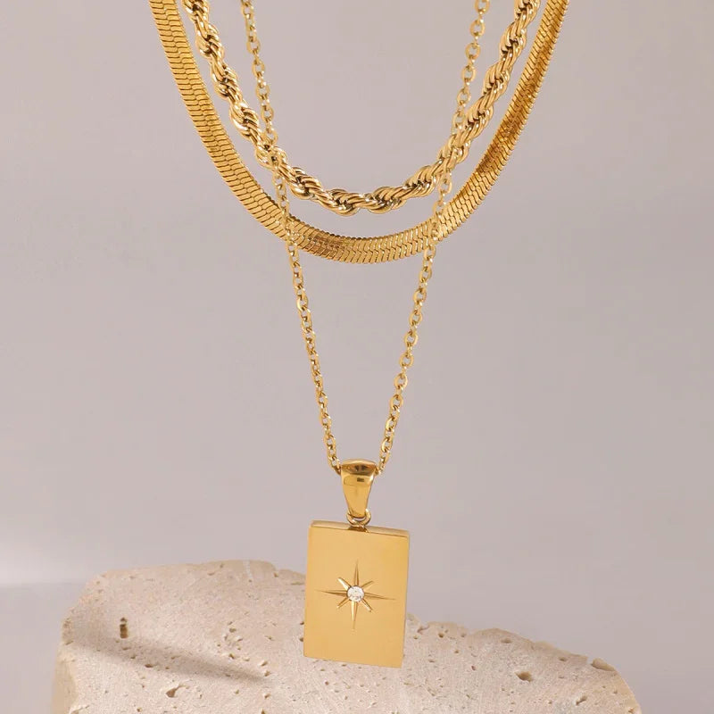 stainless steel ladies necklace