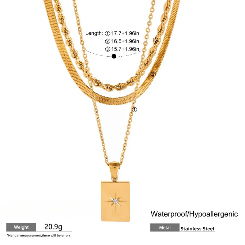 stainless steel ladies necklace
