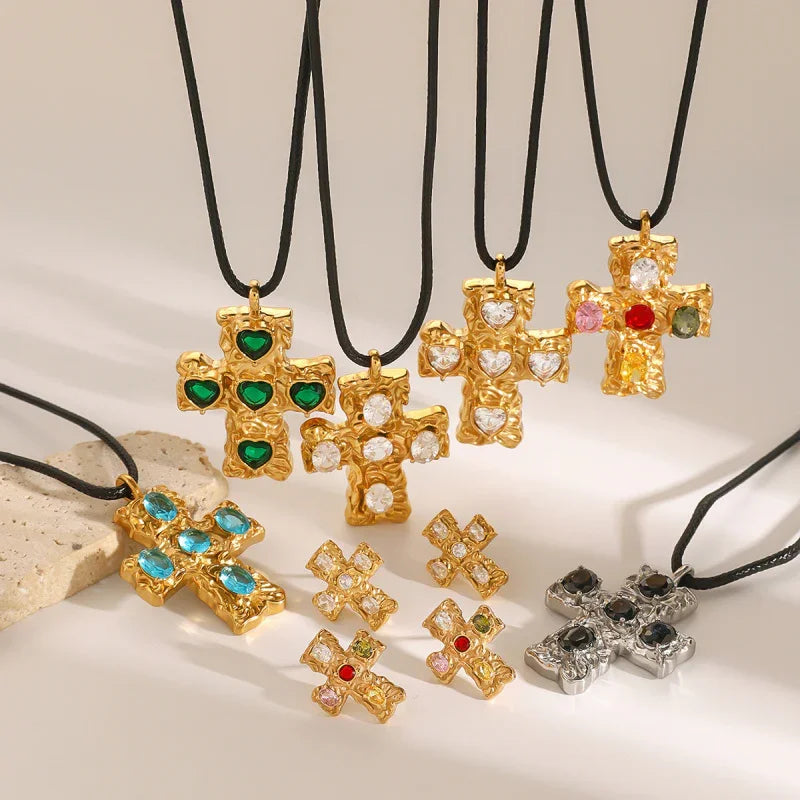 stainless steel necklace cross