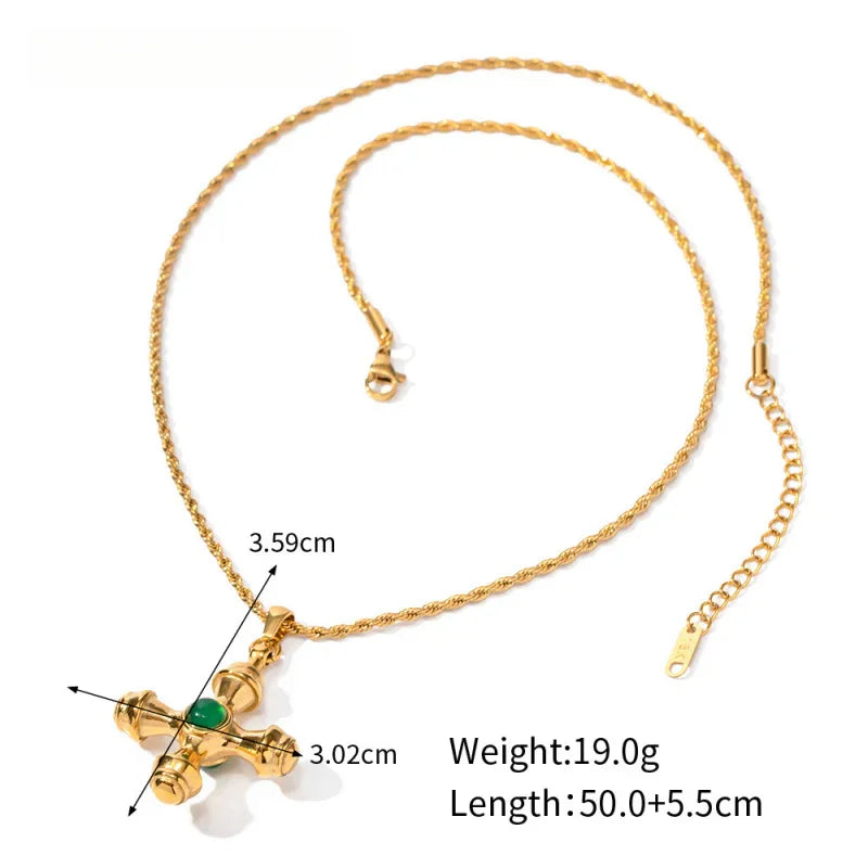 stainless steel necklace cross
