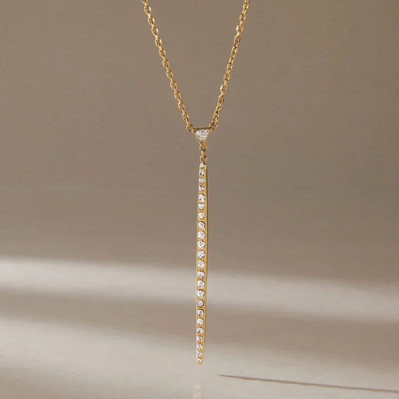 stainless steel necklace gold