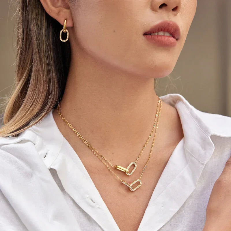 stainless steel necklace womens
