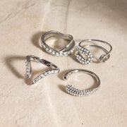 stainless steel silver rings