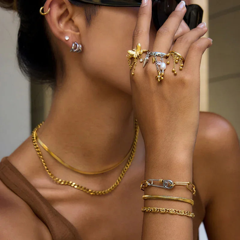 stainless steel womens rings