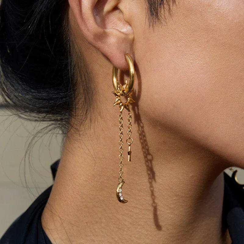 statement gold earrings