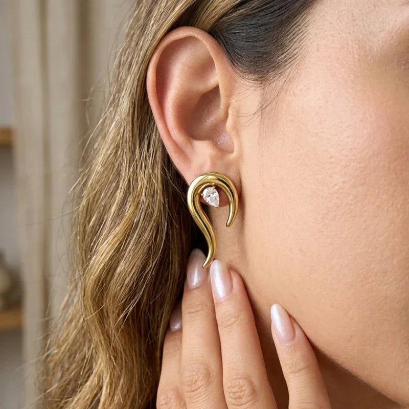stud cubic zirconia earrings