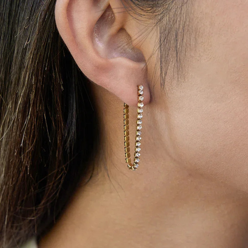 stud drop earrings
