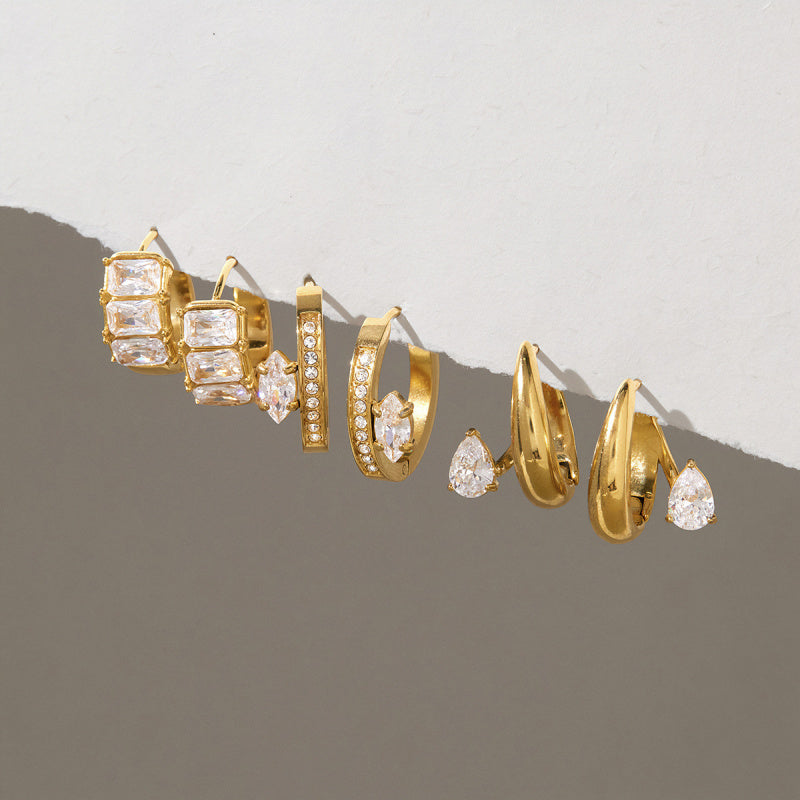 stud earrings women gold
