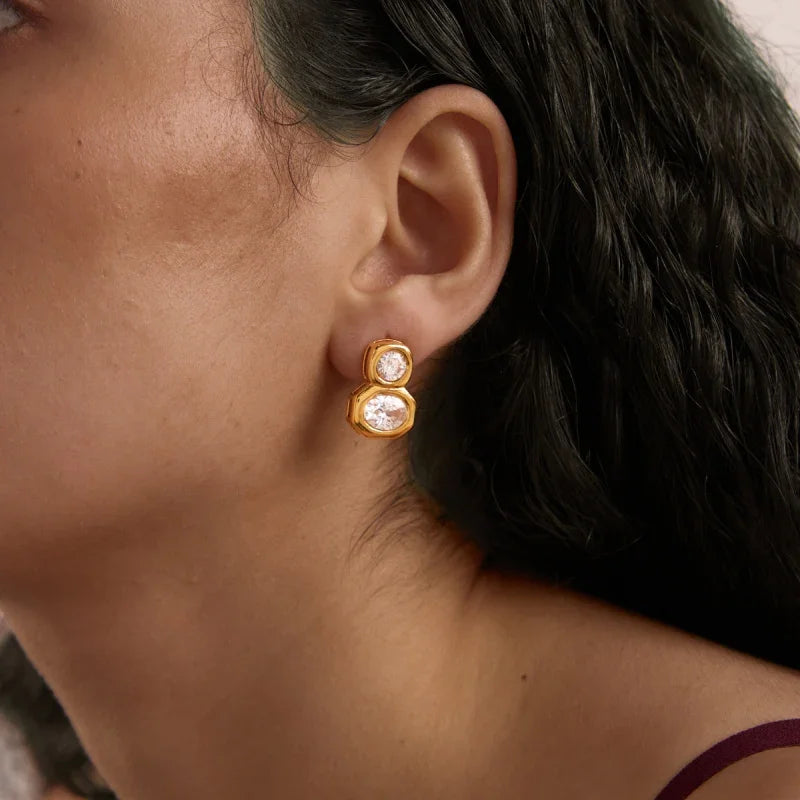 stud hoop earrings
