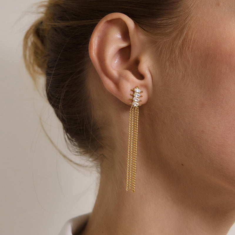 tassel drop earrings