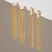 tassel earrings gold