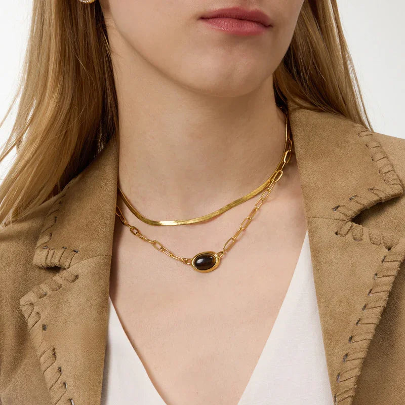 tiger eye bead necklace