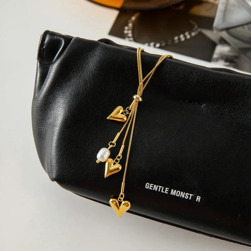 tiny gold heart necklace