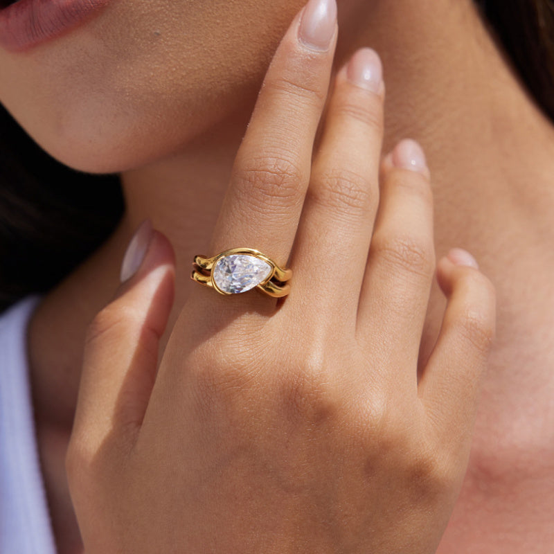 unique gold ring design for girls