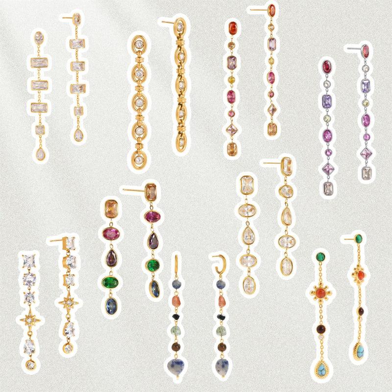 very long earrings for girls