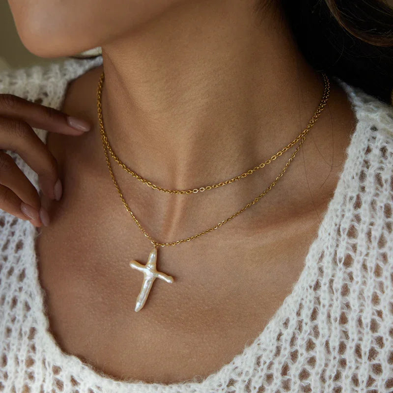 vintage pearl pendant necklace