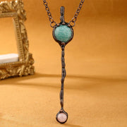 vintage pink pearl necklace